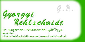 gyorgyi mehlschmidt business card